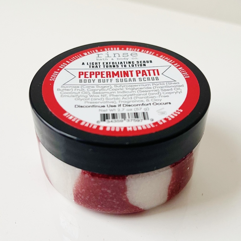 Peppermint Patti Body Buff Sugar Scrub from Rinse Bath & Body Co